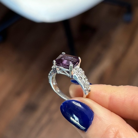 Natural Alexandrite 6.99ct AGI certified Ring Sz 9 in 925 Sterling Silver - Picture 12 of 13